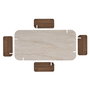 Nordure Mesa de Café Renard Travertino y Venezia Walnut